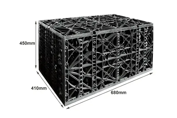 Stackable stormwater modules and soakaway crates for infiltration dry wells