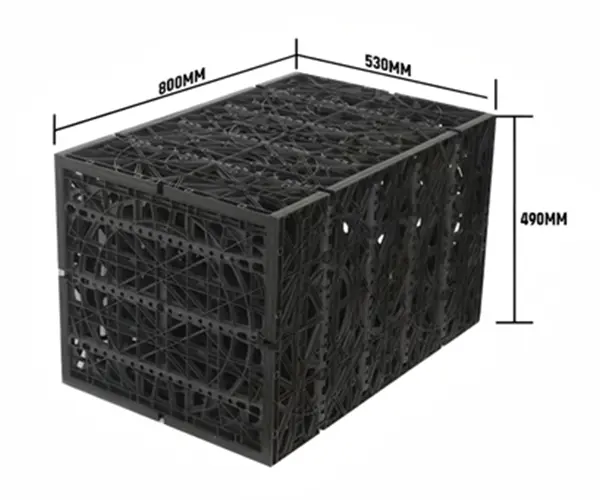 High-void stormwater modules for shallow infiltration dry wells and LID