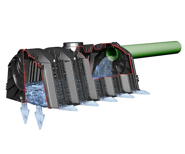 Open-bottom leaching chambers for septic drain fields and linear drainage