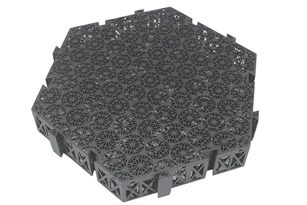 shallow honeycomb drainage cell module with 95% void ratio for stormwater attenuation