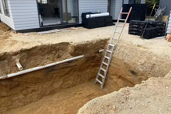 Compact residential soakaway crates for garden and driveway rainwater infiltration