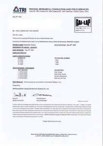 Product performance report and load testing data for stormwater chambers
