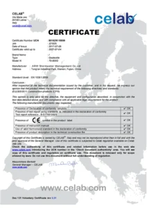 Factory quality assurance (QA) inspection certificate for drainage products
